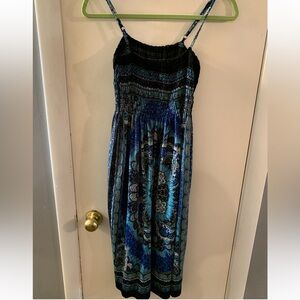 Blue and Black Patterned Dress